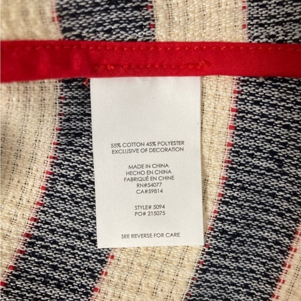 Cabi Love Carol Collection Striped Double Breasted Blazer 5094 Navy Cream Red 10 - Picture 5 of 5